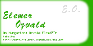 elemer ozvald business card